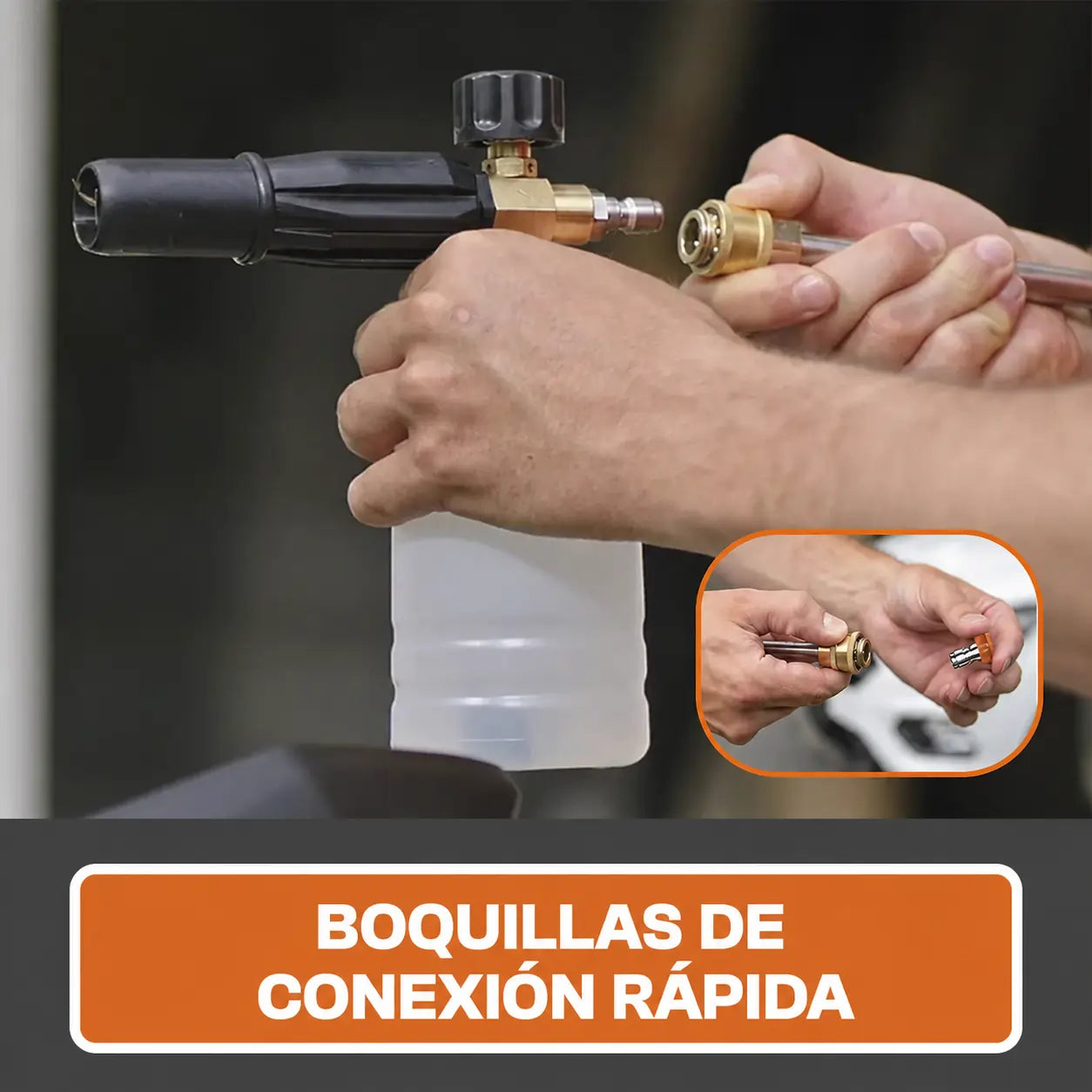 Kit Hidrolavadora de Alta Presión + Manguera de 30 m + Cañón de Espuma de regalo